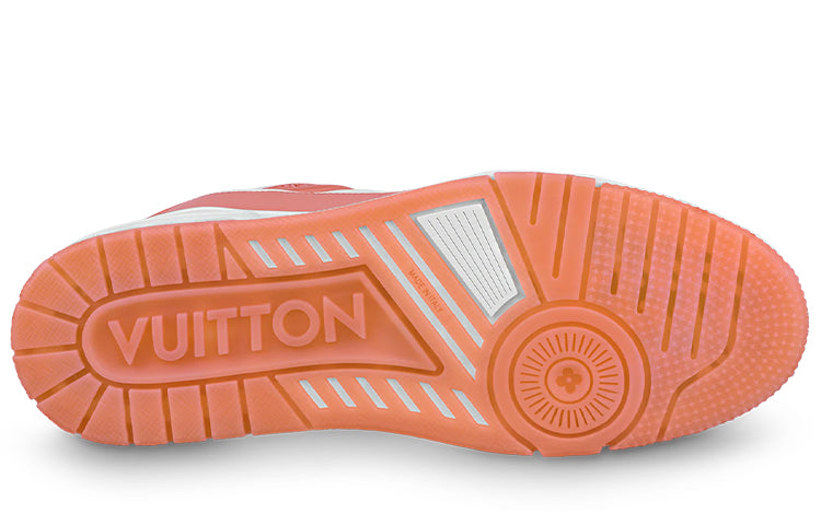 LOUIS VUITTON Trainer Sneakers 'Peach White' 1A8KC8 #.