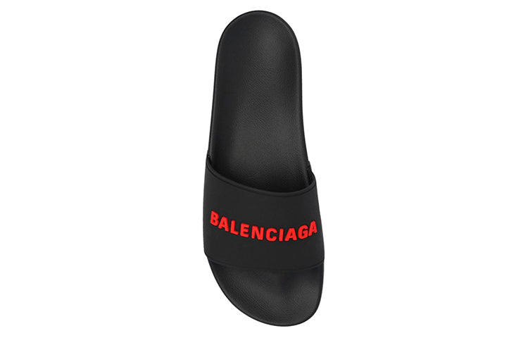 Balenciaga Pool Slides 'Black Red' 565826W1S801064 #