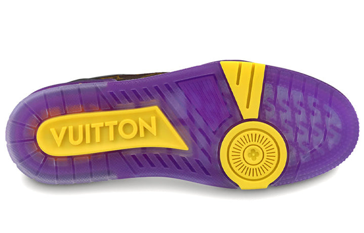 LOUIS VUITTON x Lakers LV Trainers 'Brown Monogram with Black Purple' 1A8WJ6  #.