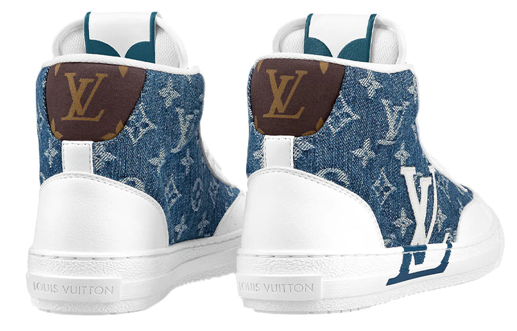 (WMNS) LOUIS VUITTON Charlie Ankle Sneakers 'White Denim Monogram' 1A9S5G #