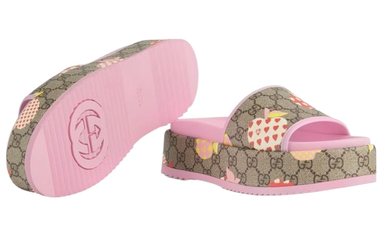 (WMNS) Gucci Rubber GG Slide 'Les Pommes' 664214-22K20-8961 #
