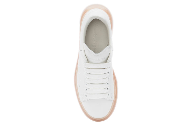 (WMNS) Alexander McQueen Oversized Sneaker 'White Rose Gold' 611698WHYBY9053 #