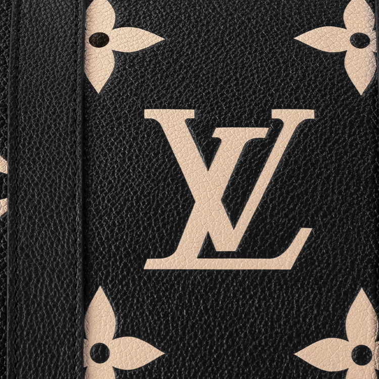 LOUIS VUITTON Keepall Bandouliere 45 Monogram Empreinte Leather 'Black Beige' M46670 #