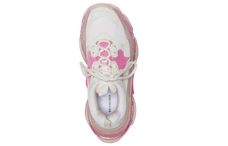 (WMNS) Balenciaga Triple S Clear Sole Trainer 'White Pink' 544351W09ON9025 #