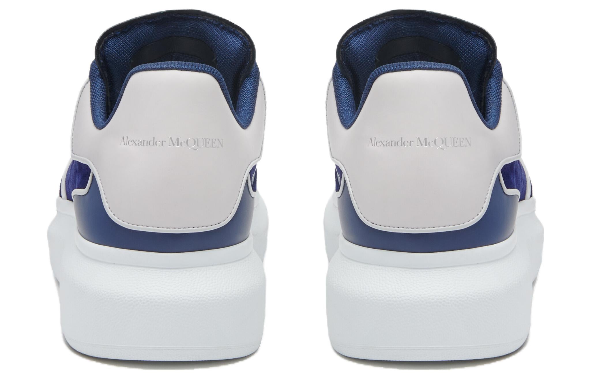 Alexander McQueen Oversized Leather Sneakers 'Blue White' 777300WIEM44699 #
