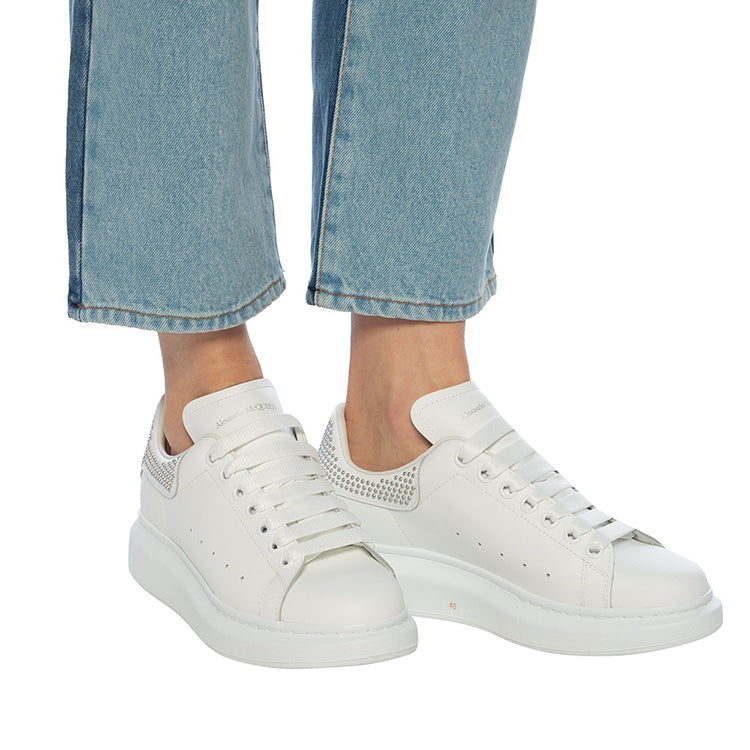 (WMNS) Alexander McQueen Oversized Sneaker 'White Silver' 611696WHQYW9071 #