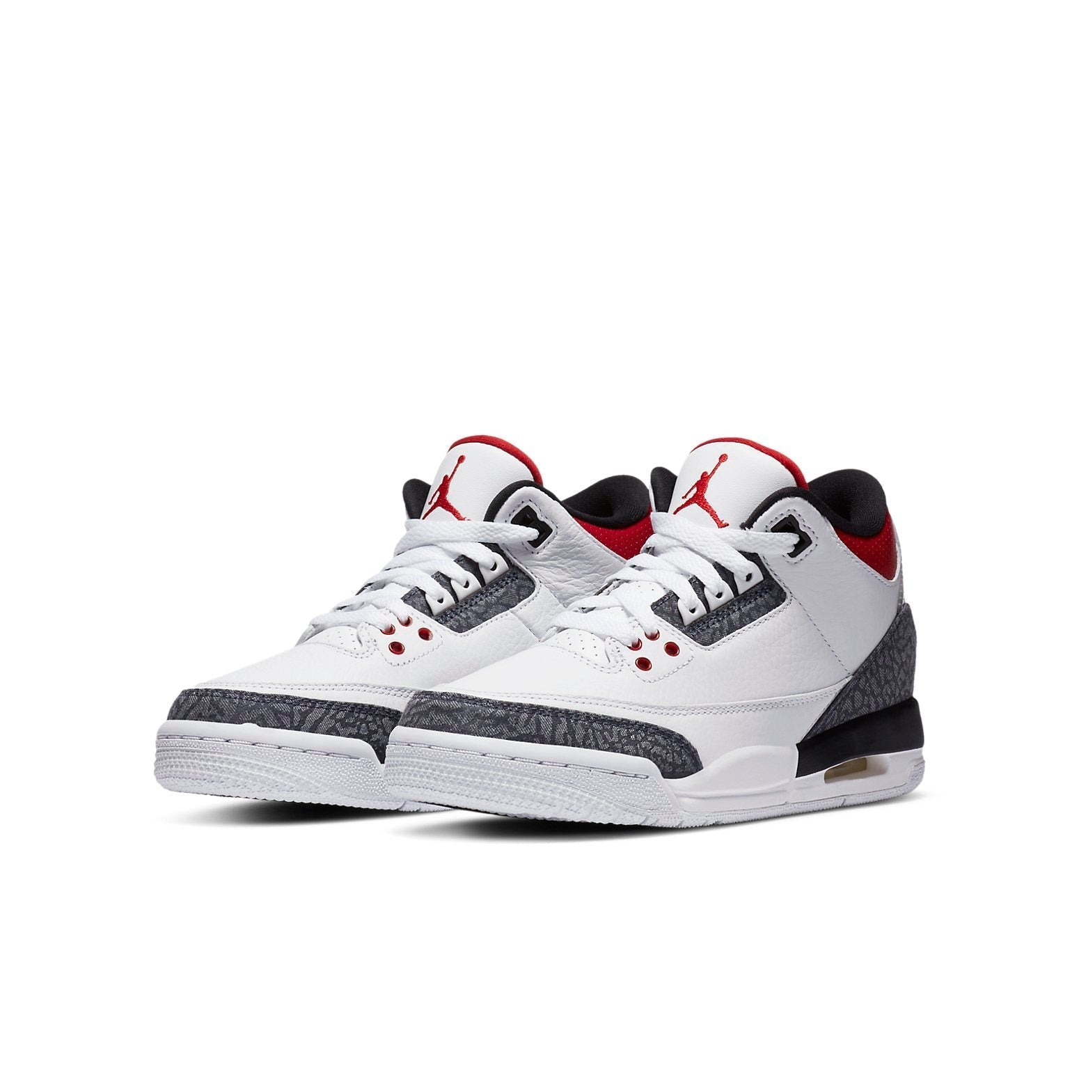 (GS) Air Jordan 3 Retro Denim SE 'Fire Red' CZ6634-100 #