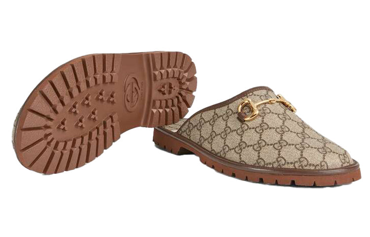 Gucci GG Slipper Beige Canvas 'Brown Beige' 655571-96G60-9762 #