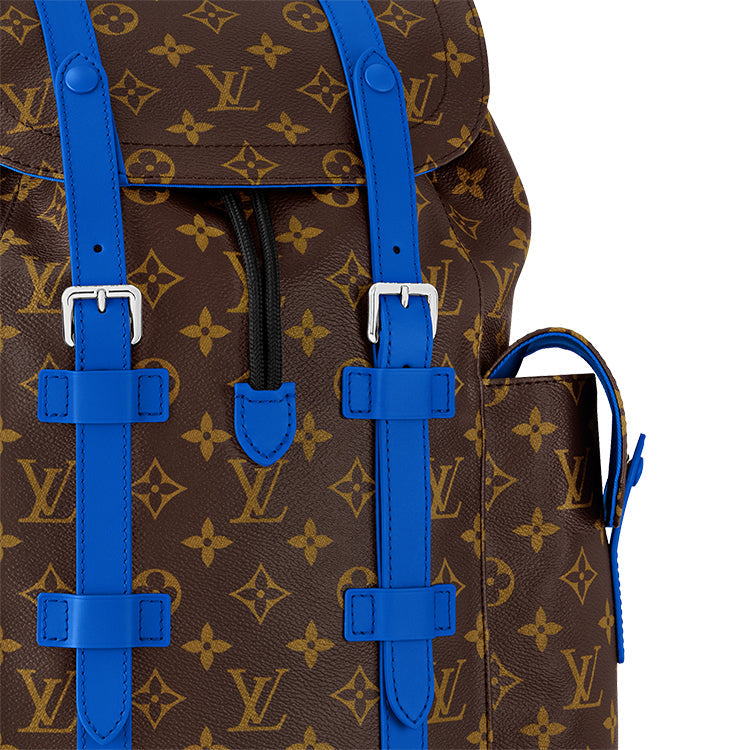 LOUIS VUITTON Christopher MM Monogram Macassar Canvas 'Brown Blue' M46813 #