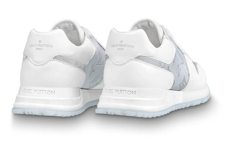 LOUIS VUITTON Run Away Sneakers 'White with Grey Monogram' 1A8KIU #