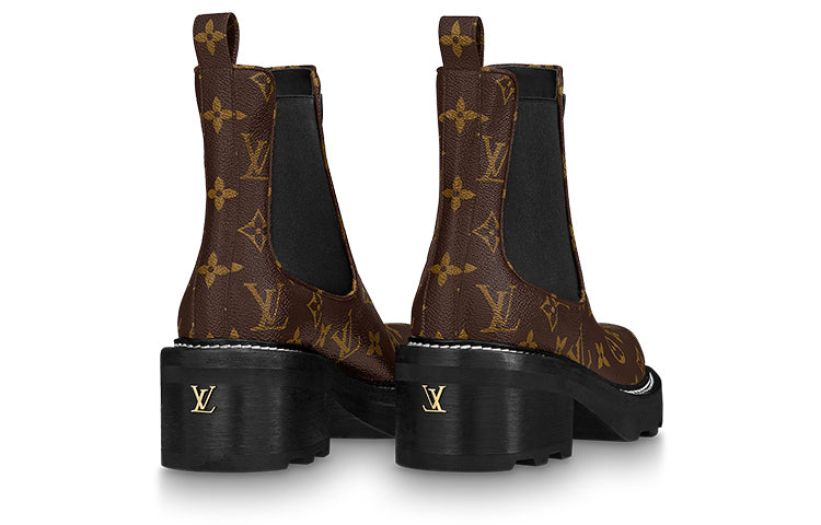(WMNS) LOUIS VUITTON LV Beaubourg Ankle Boots 'Brown' 1A8QCI #