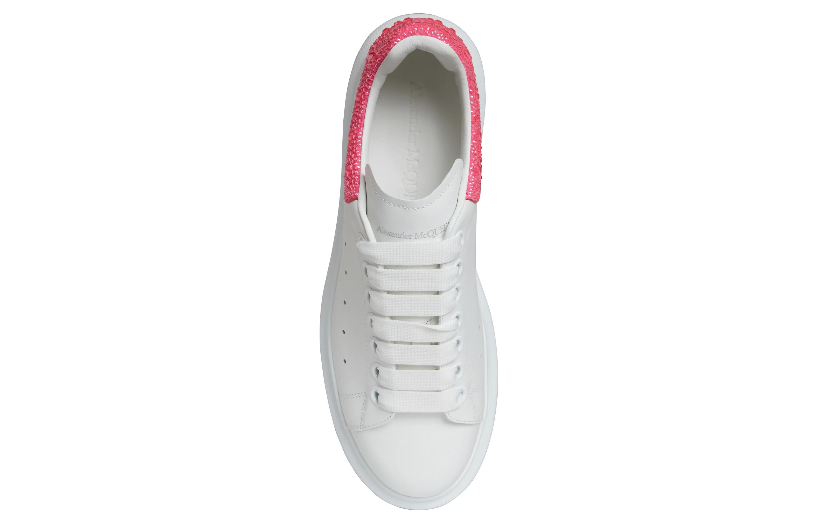 (WMNS) Alexander McQueen Oversized Sneaker 'White Pink Glitter' 718243WICY98844 #