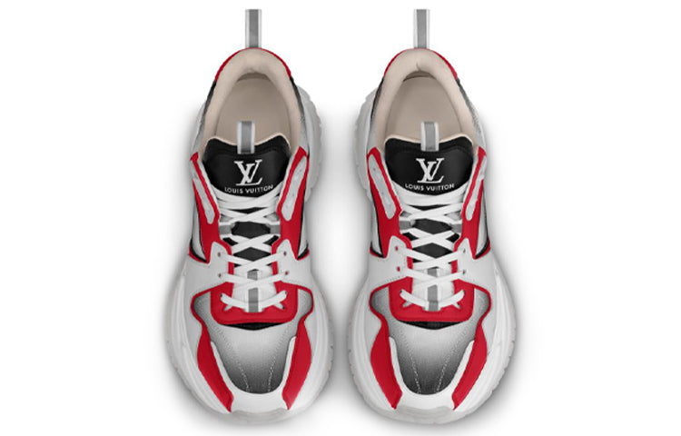 LOUIS VUITTON Run Away Pulse Sneakers 'White Red Black; 1A5YSV #