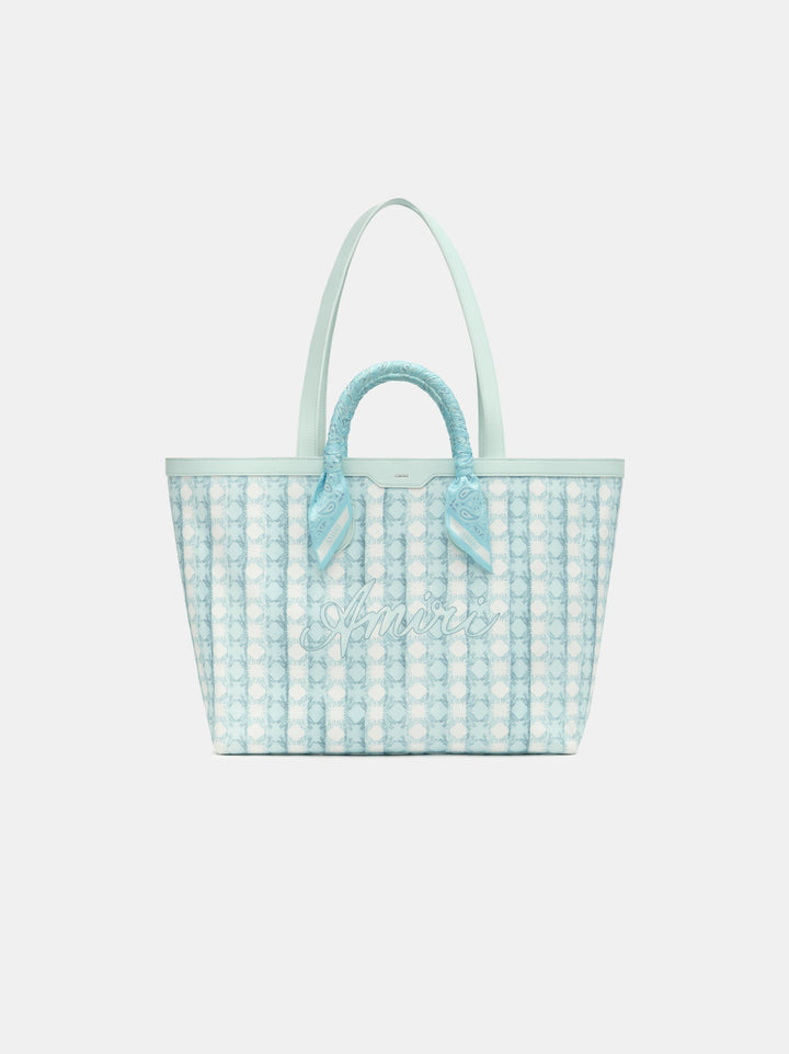 AMIRI SCRIPT TOTE - Ice Blue