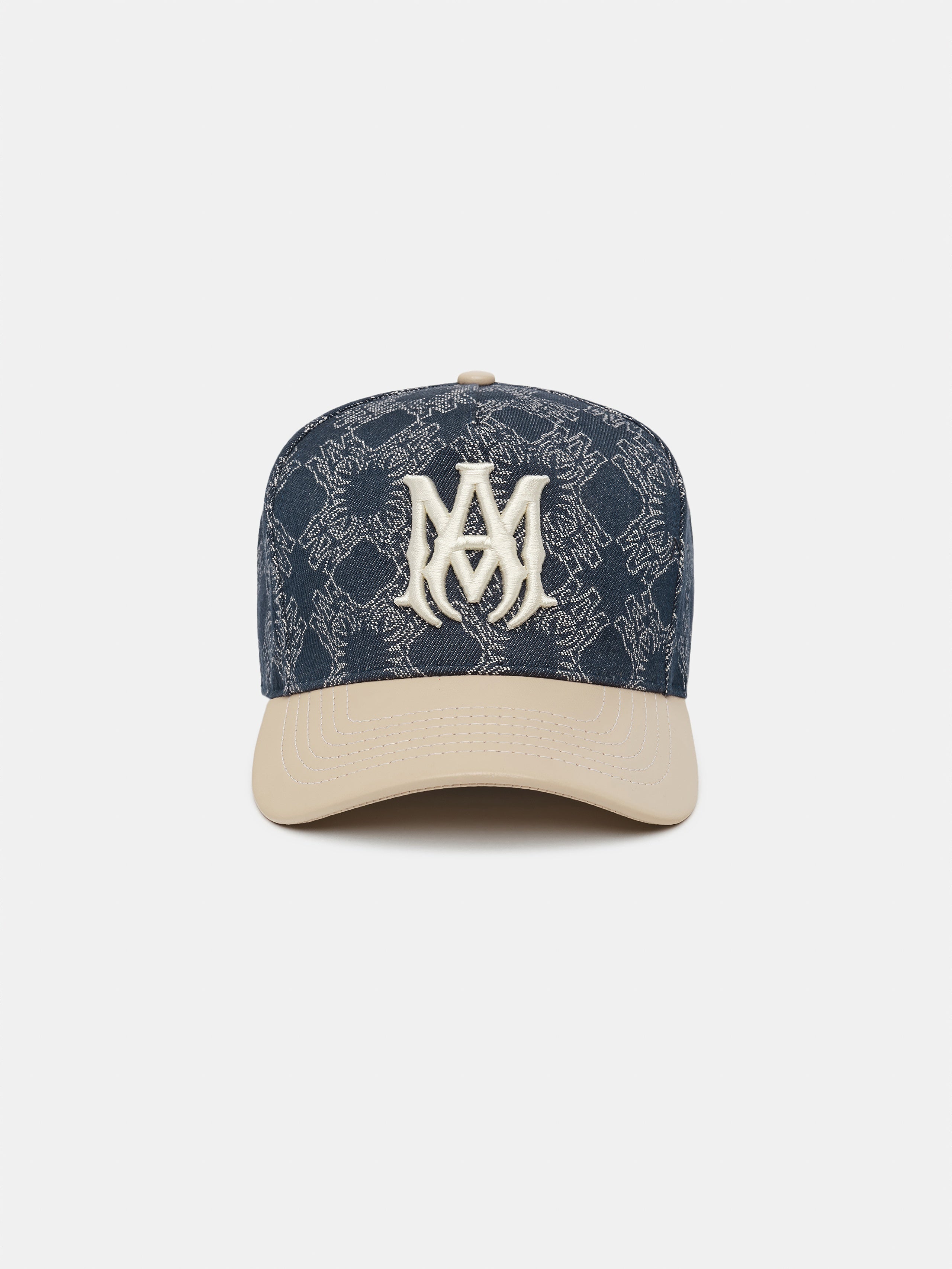 MA LEATHER BRIM DENIM HAT - Indigo