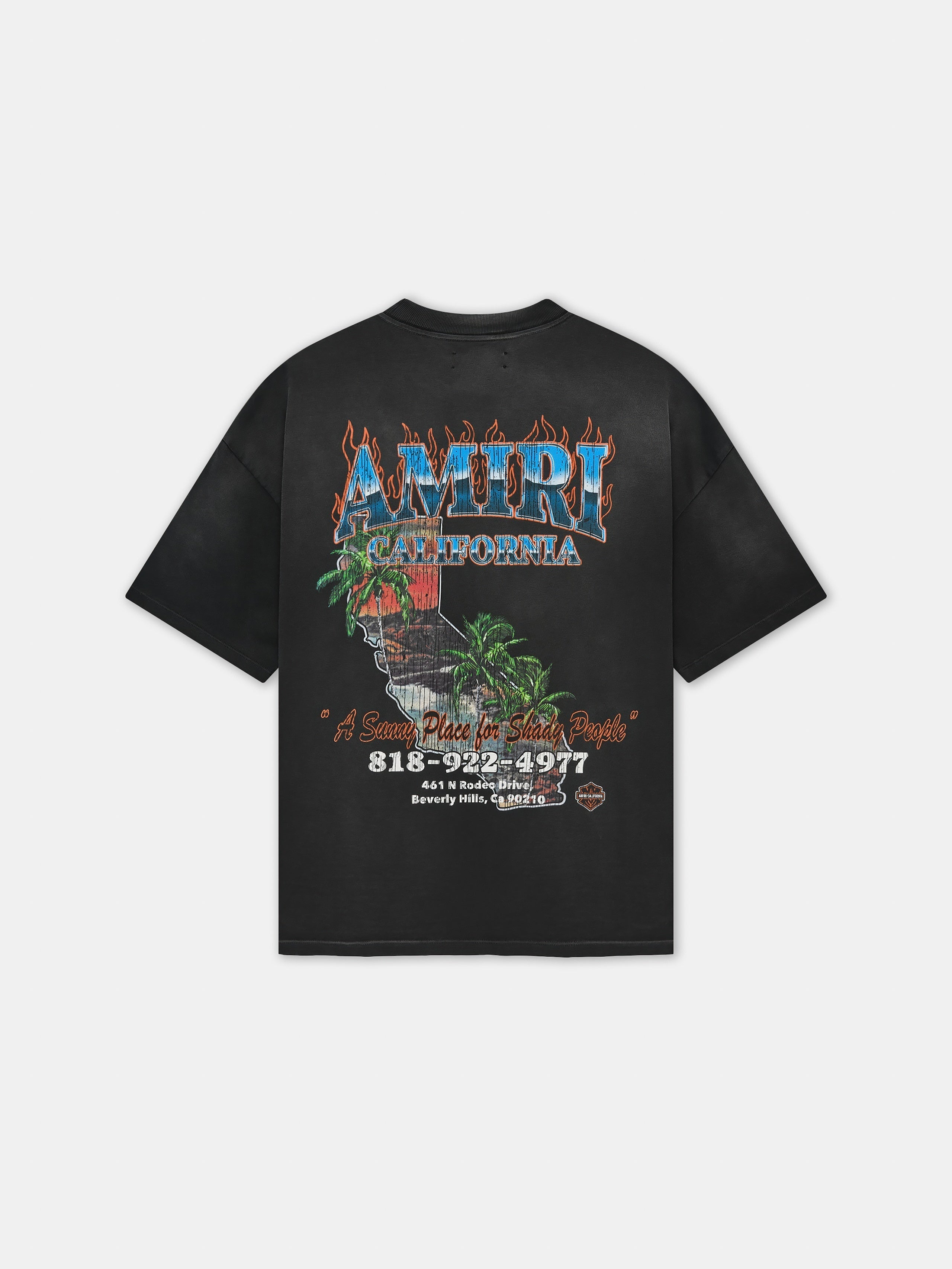 AMIRI SUNNY PLACE OVERSIZED TEE - Black