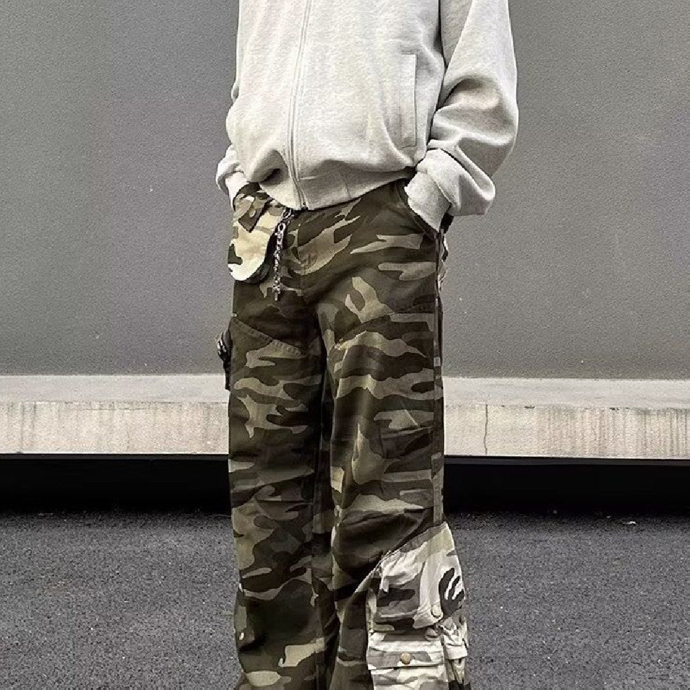 Men's Contrast Color Three-dimensional Pocket Overalls - MAVERICKFITS