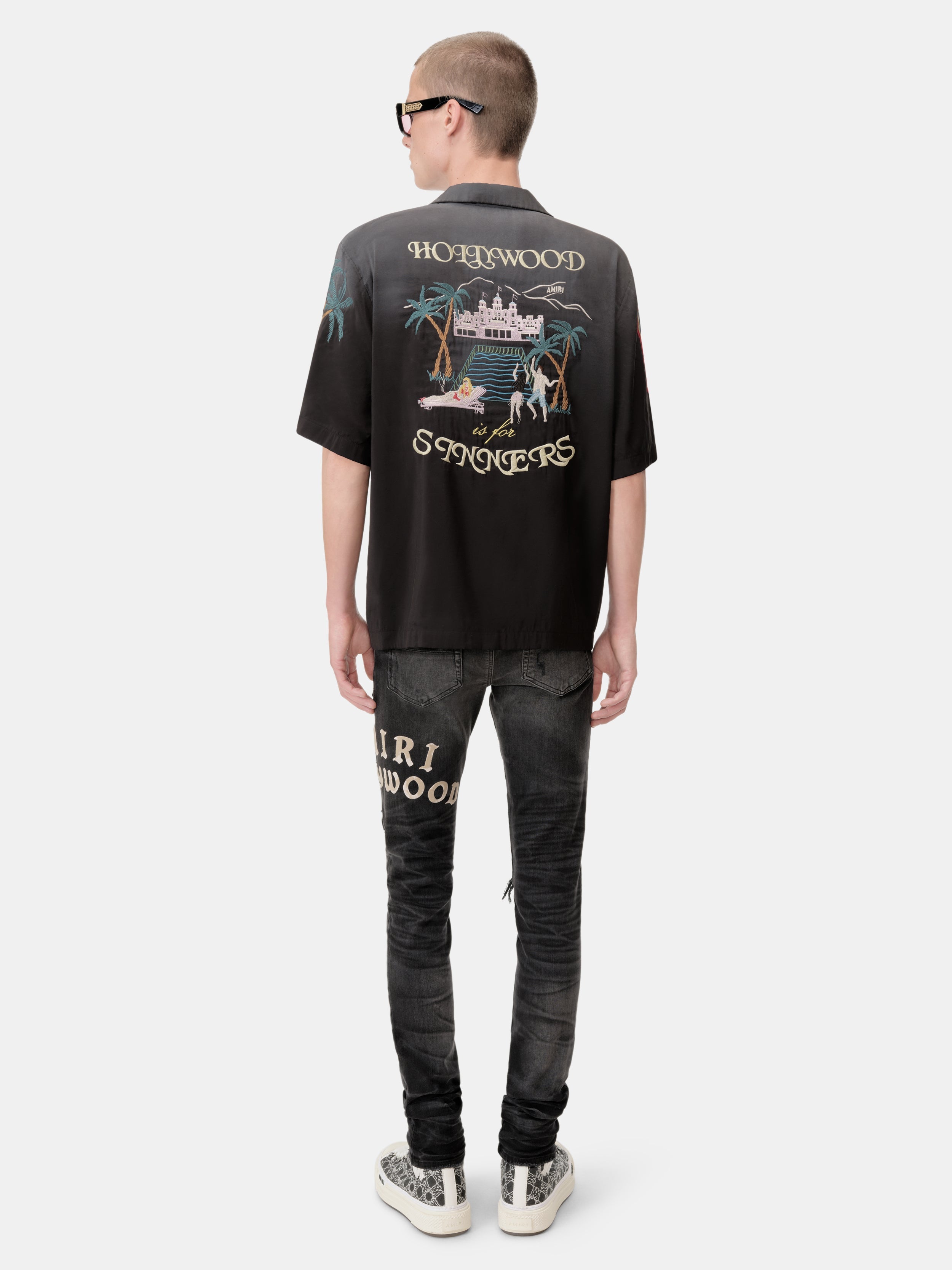 AMIRI HOLLYWOOD REPAIRED JEAN - Faded Black