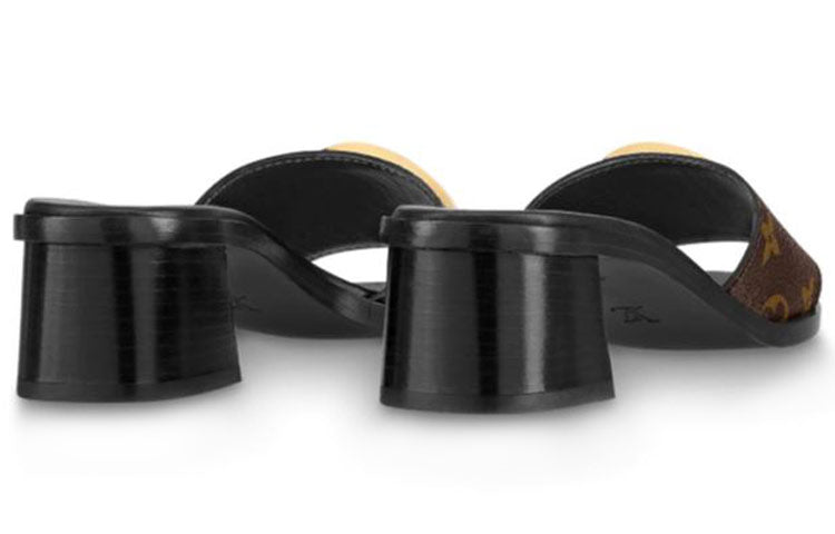 (WMNS) LOUIS VUITTON Lock It Heeled Mules 'Monogram' 1A578B #