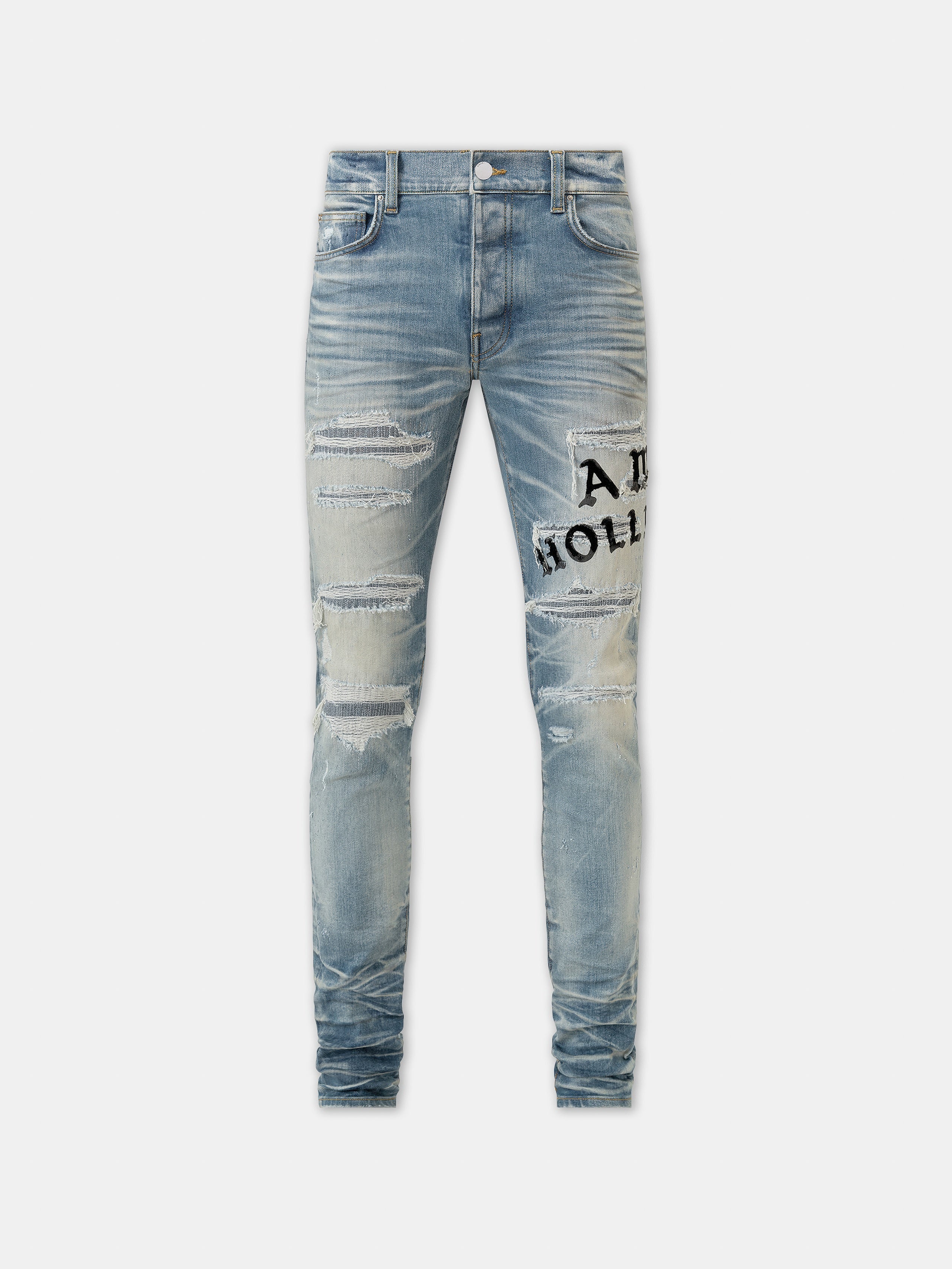 AMIRI HOLLYWOOD REPAIRED JEAN - Honeycomb Indigo