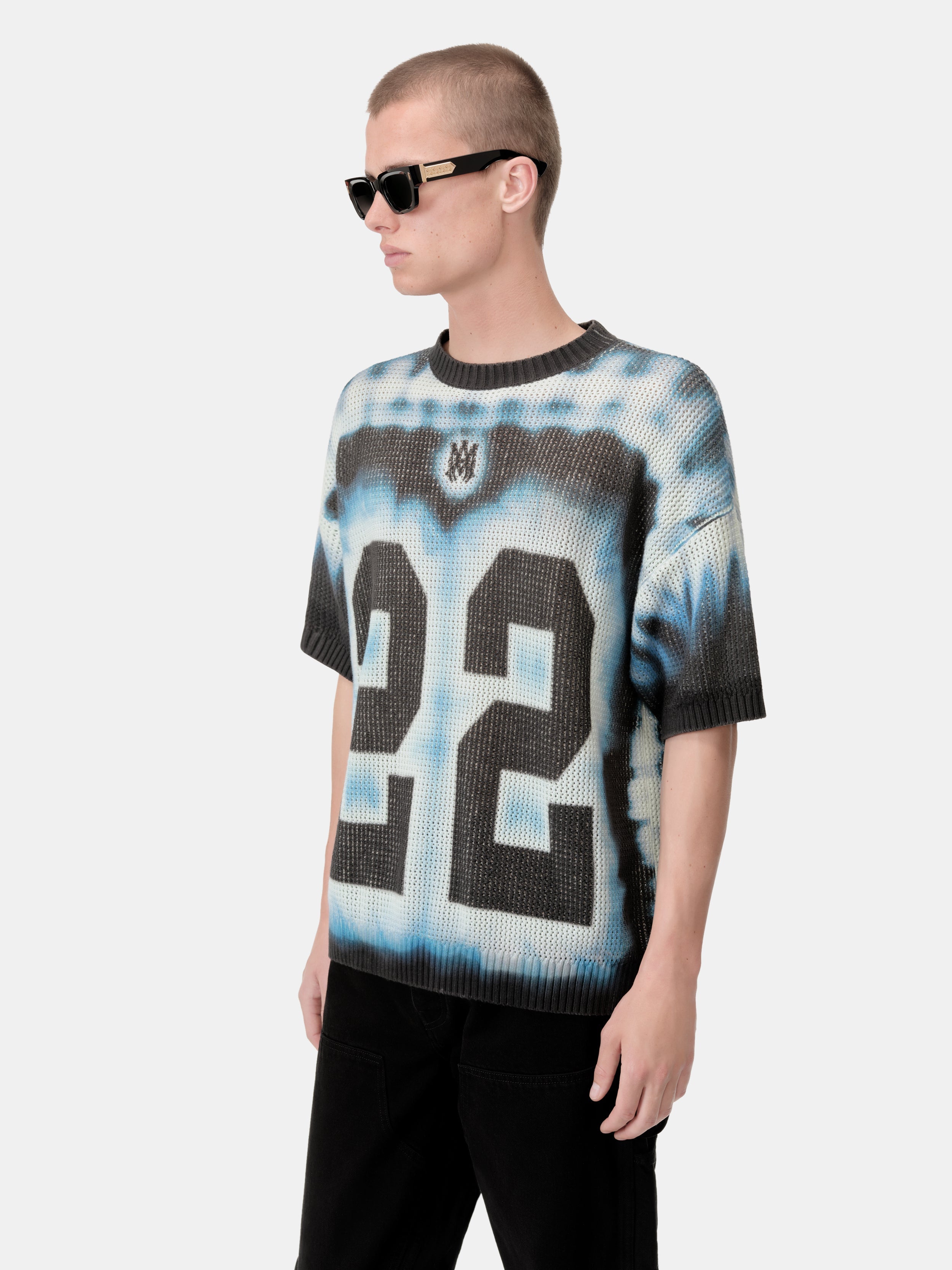 22 TIE DYE TEE - Ashley Blue