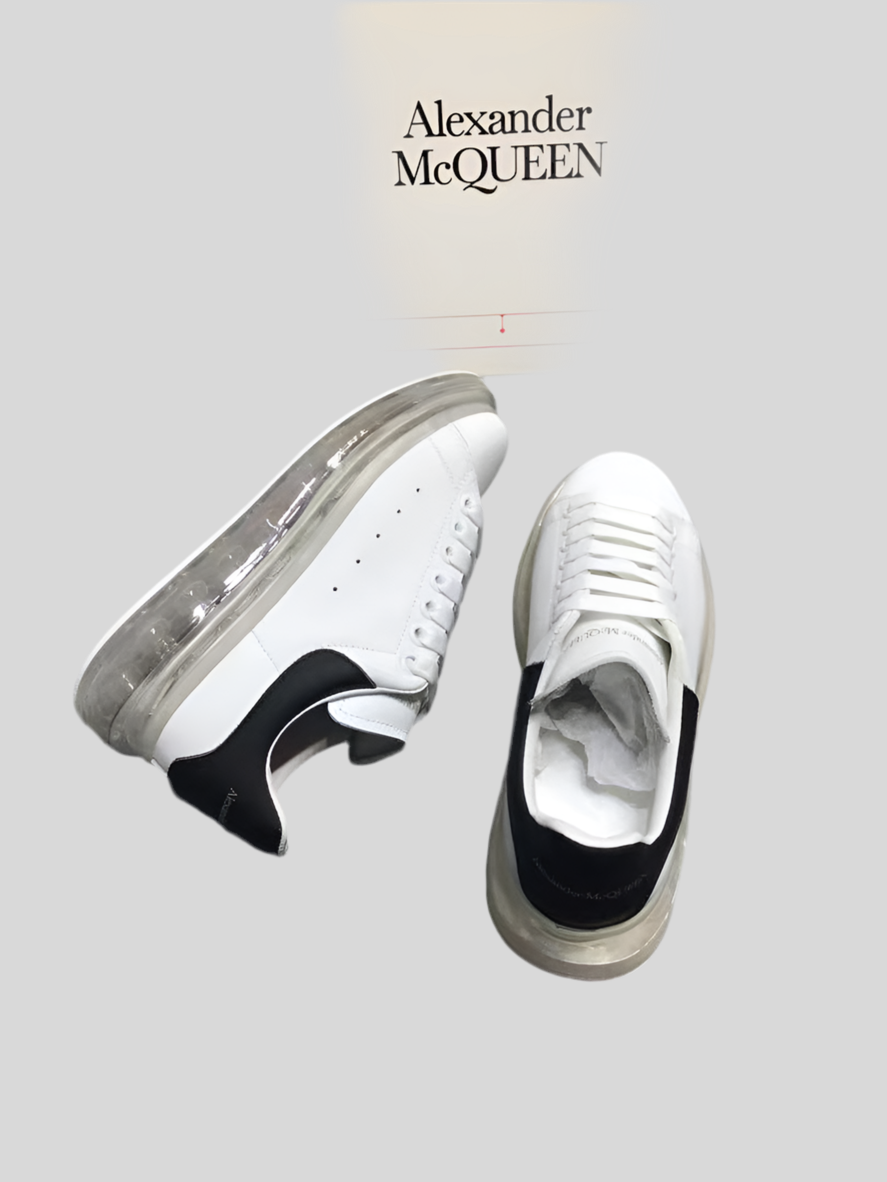 Alexander McQueen Oversized Sneakers 'Clear Sole White Navy Blue' 709817WICY19095 #