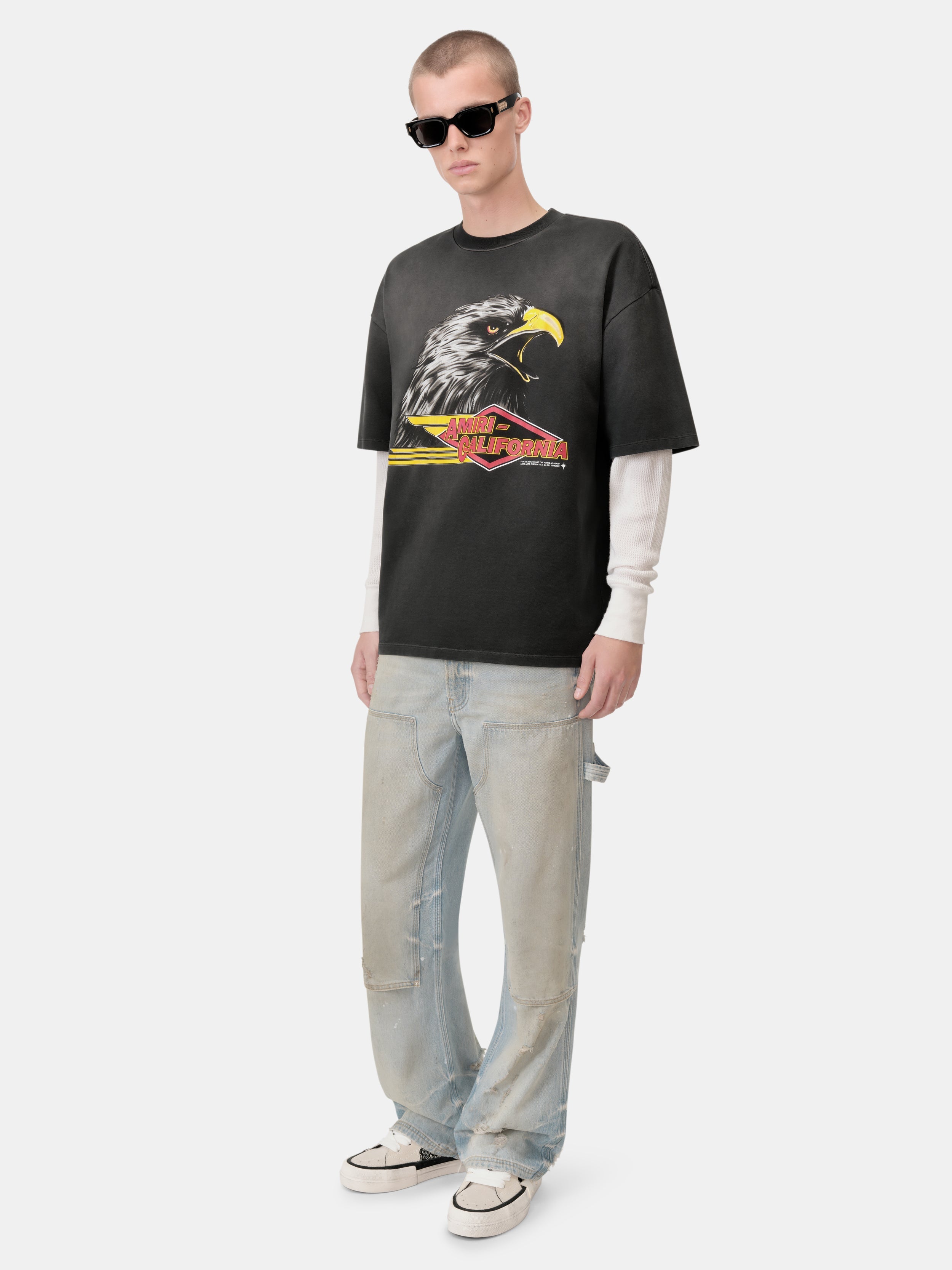 AMIRI EAGLE OVERSIZED TEE - Black