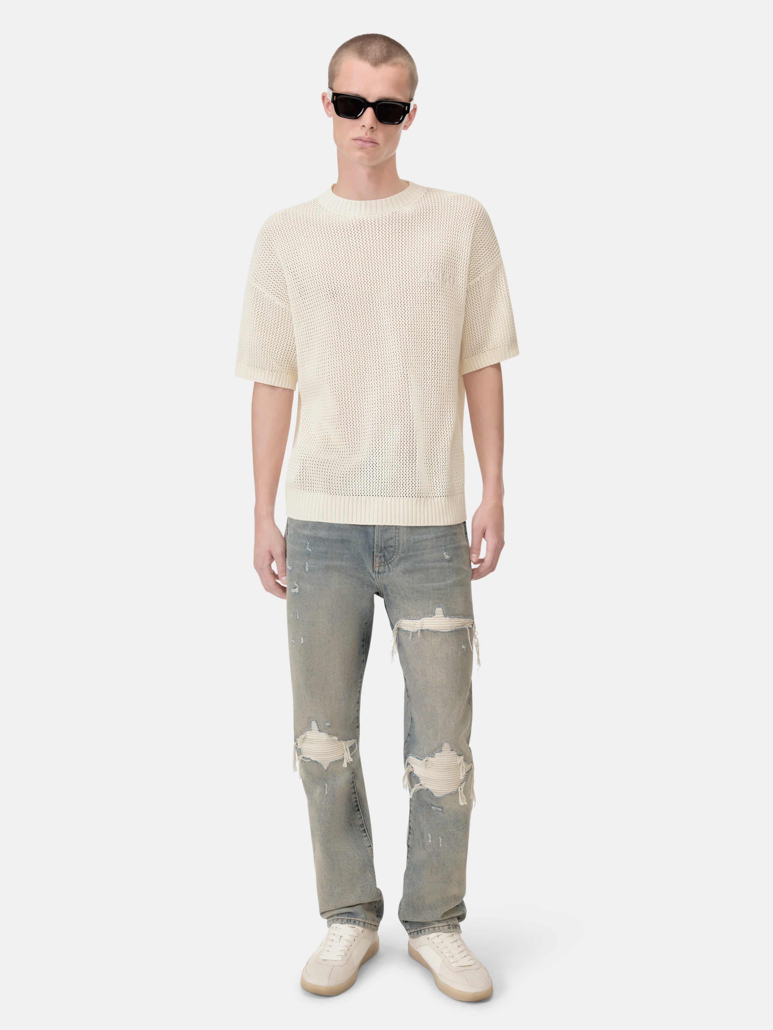 SUEDE STRAIGHT MX1 JEAN - Antique Indigo