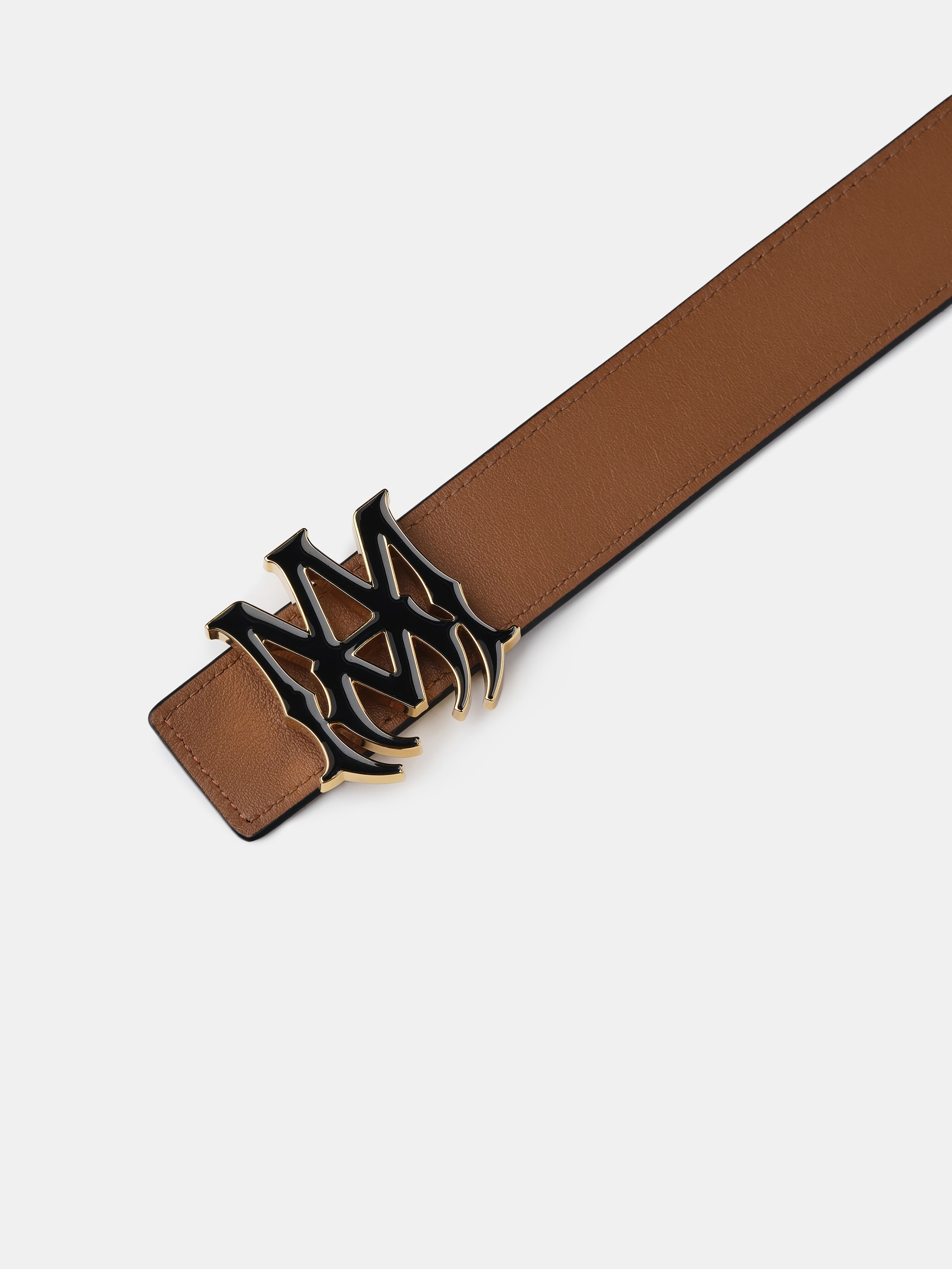 MA 4CM ENAMEL BELT - Black Brown