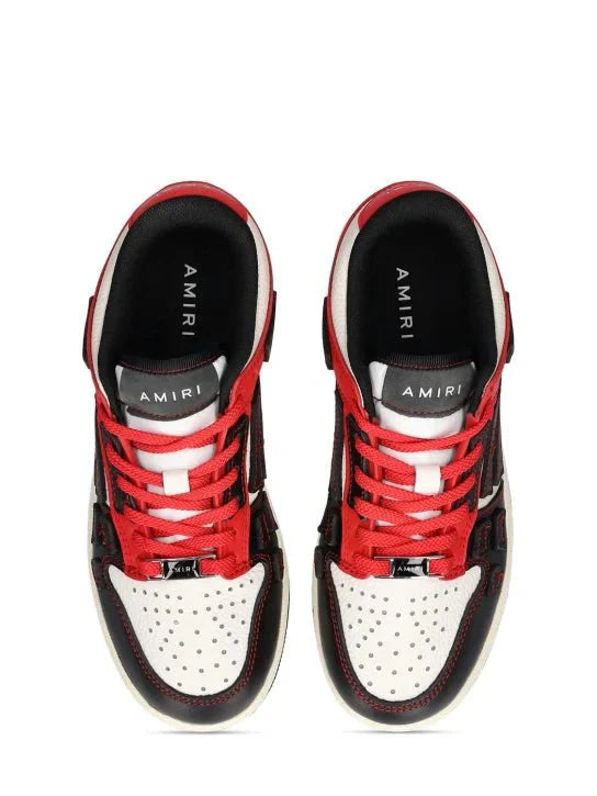 Amiri ‘Skel-Top’ Low-Top Sneakers Black, Red & White