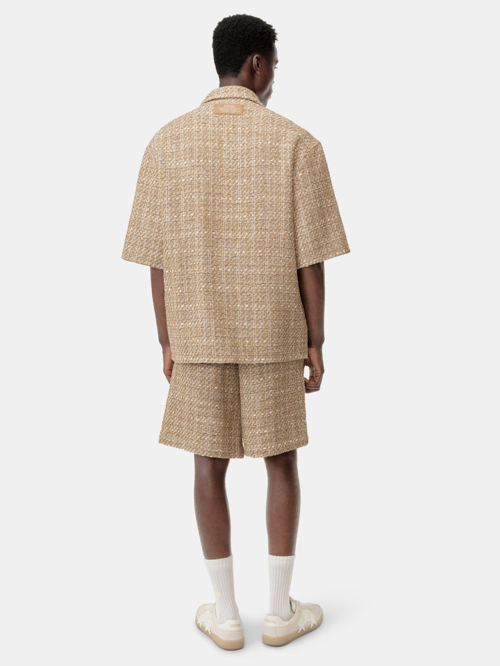 BOUCLE CAMP SHIRT - Camel
