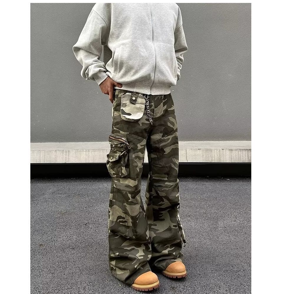 Men's Contrast Color Three-dimensional Pocket Overalls - MAVERICKFITS