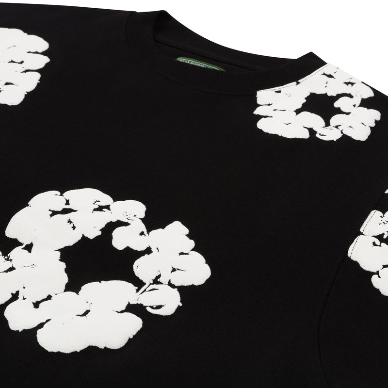 Long Sleeve Cotton Wreath Tee Black , Green, Grey , Navy , Red - MAVERICKFITS