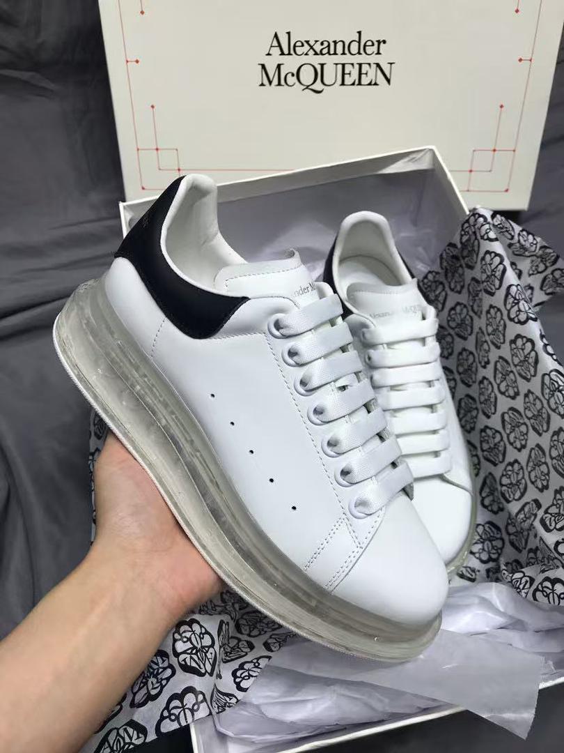 Alexander McQueen Oversized Sneakers 'Clear Sole White Navy Blue' 709817WICY19095 #