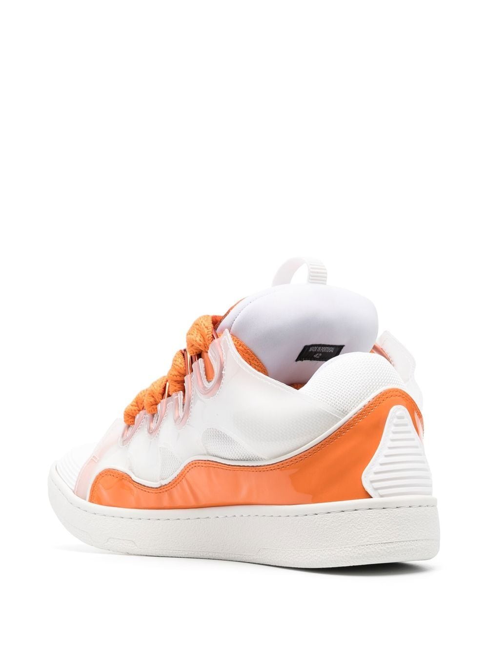 Lanvin Orange White Skate Curb Sneakers