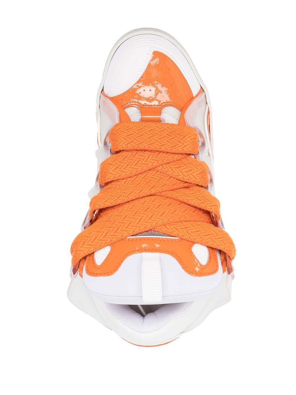 Lanvin Orange White Skate Curb Sneakers