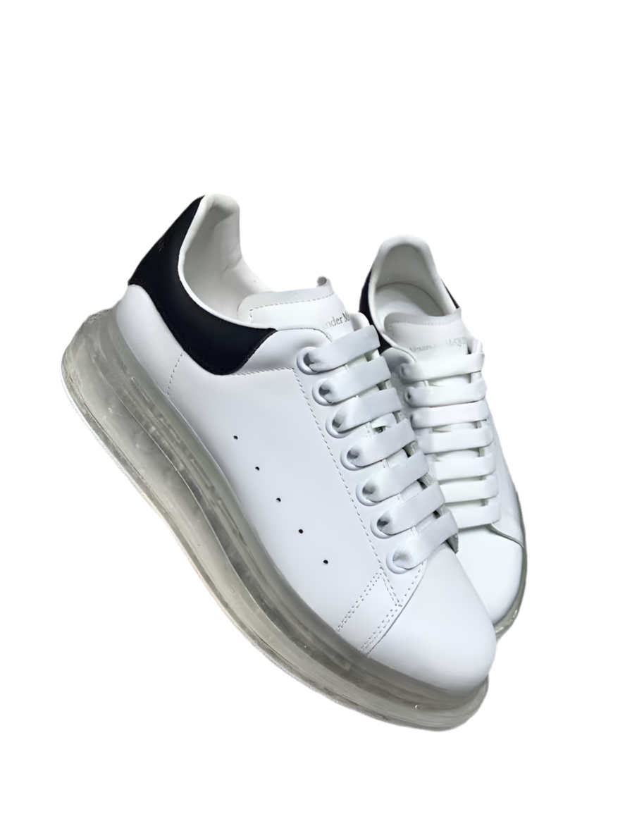 Alexander McQueen Oversized Sneakers 'Clear Sole White Navy Blue' 709817WICY19095 #