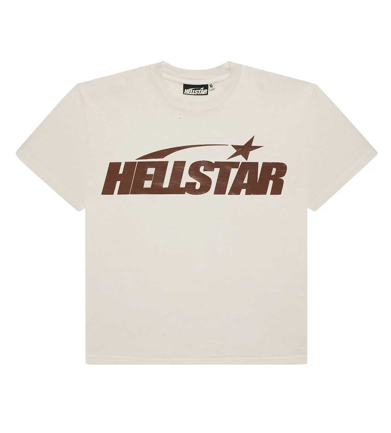 Hellstar Classic Logo Gel Tee Cream/Brown