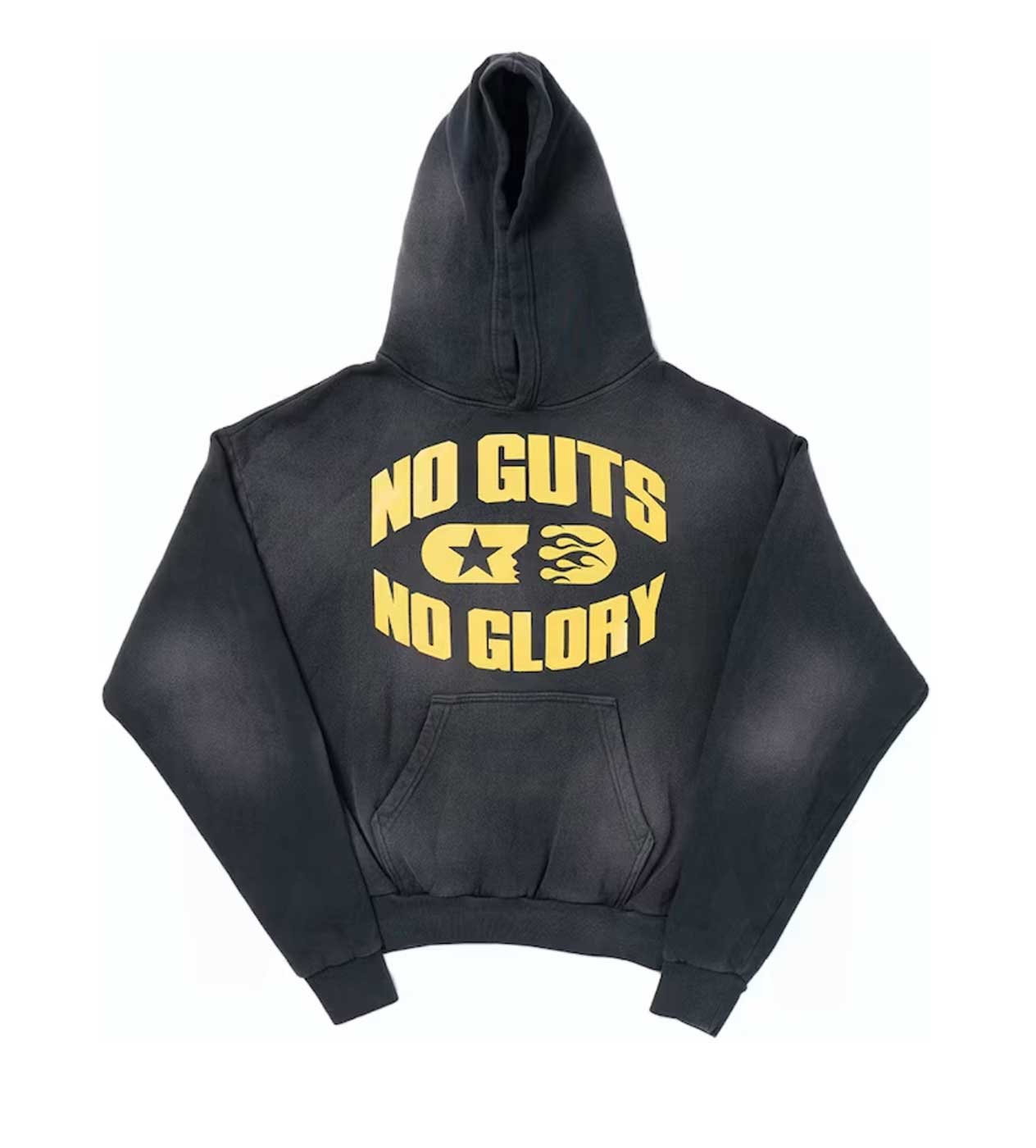 Hellstar No Guts No Glory Faded Black Hoodie