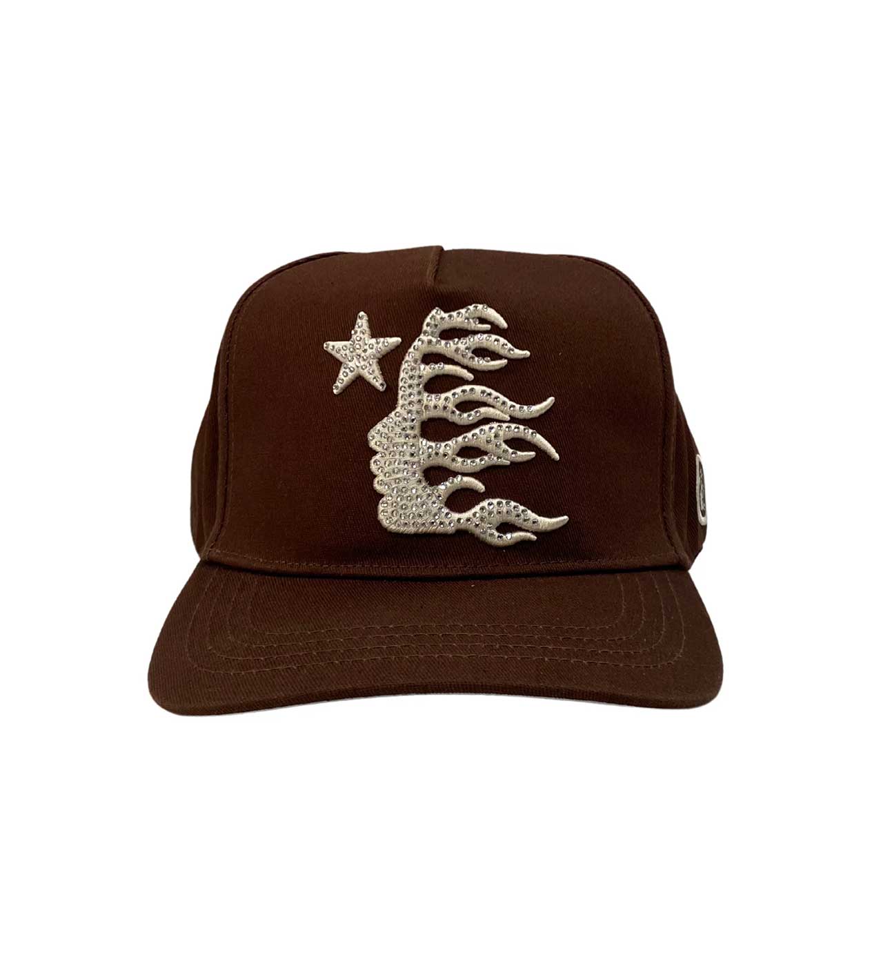 Hellstar OG Logo Hat Rhinestone Brown (Snapback)