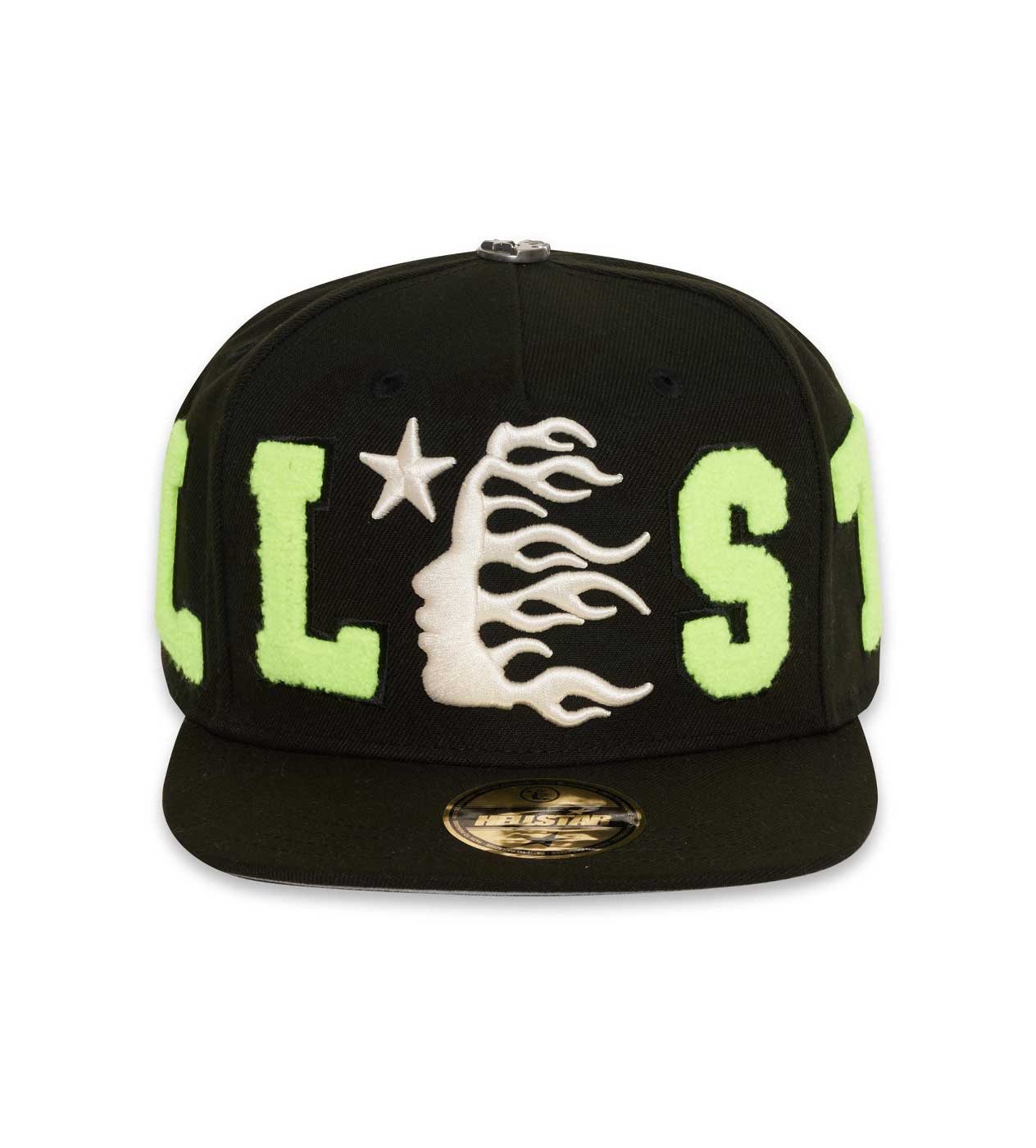 Hellstar OG Patch Fitted Trucker Hat Black/Green