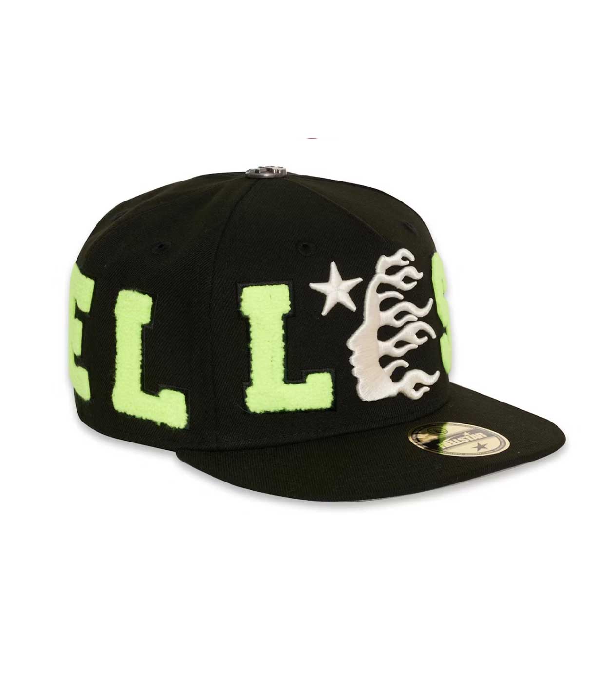 Hellstar OG Patch Fitted Trucker Hat Black/Green
