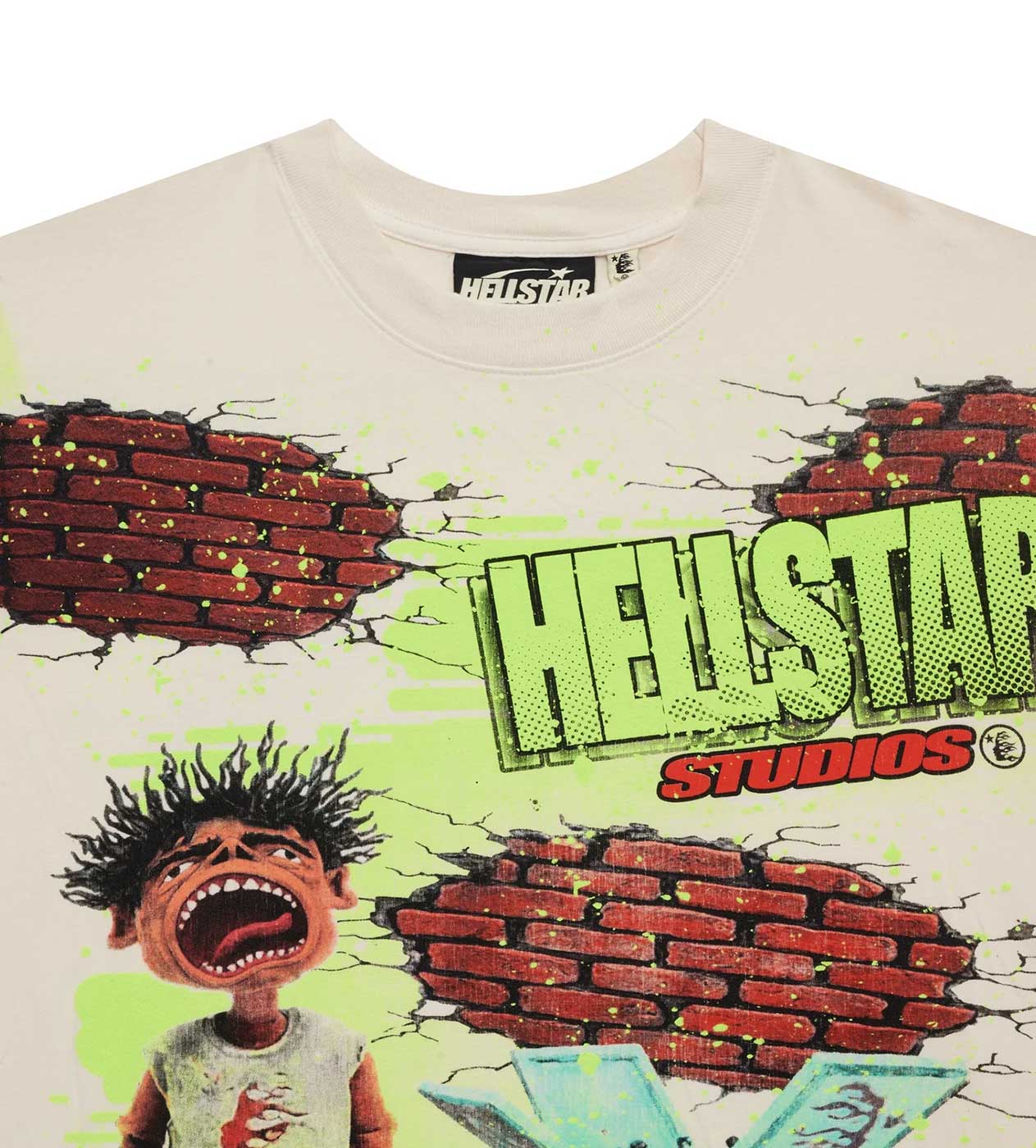 Hellstar Studios Brick Wall Tee Cream