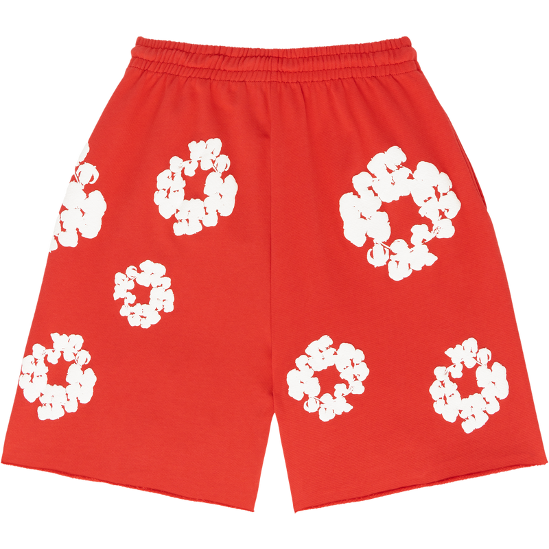 Denim Tears The Cotton Wreath Shorts Red