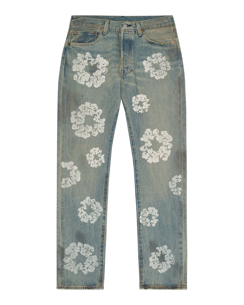 Dirty Wash Wreath 501 Light Wash