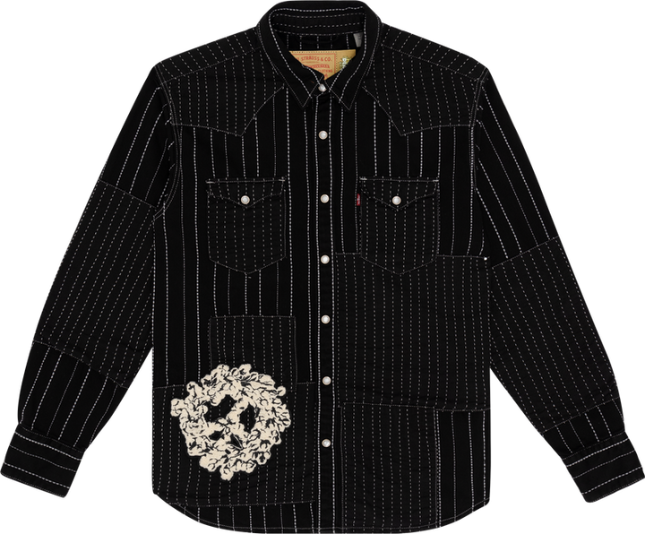 Peace Patchwork Western Button Up