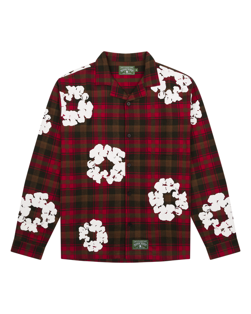 Cotton Wreath Pajama Shirt