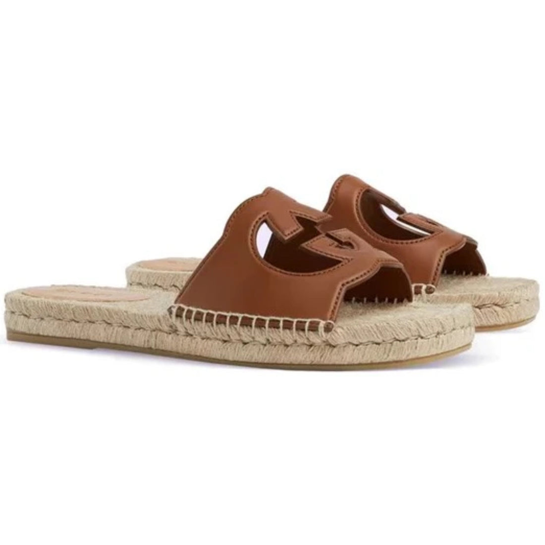 GUCCI CUT-OUT SLIDE " BROWN BEIGE " - MAC OUTFITS
