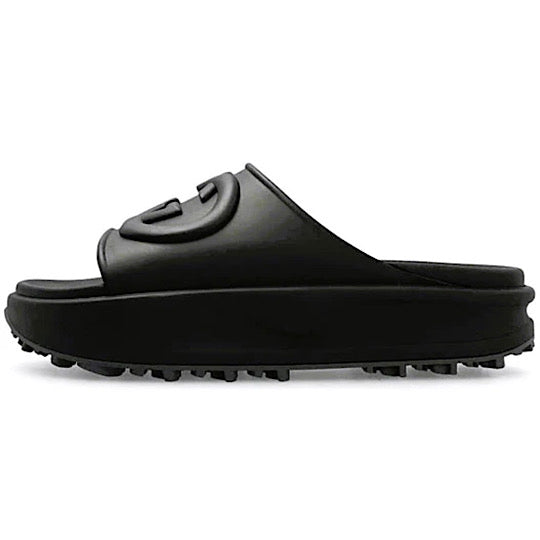GUCCI SLIDE SANDAL " BLACK " #. - MAC OUTFITS
