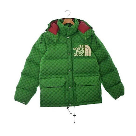 GUCCI x The North Face Down Puffer Jacket Green GG Supreme M 2200241120026